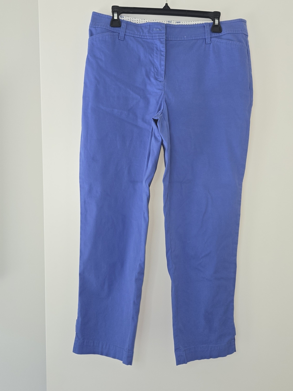 Talbots Women's Perfect Crop Pant Size 10 Blue Cropped Capri Straight-Leg